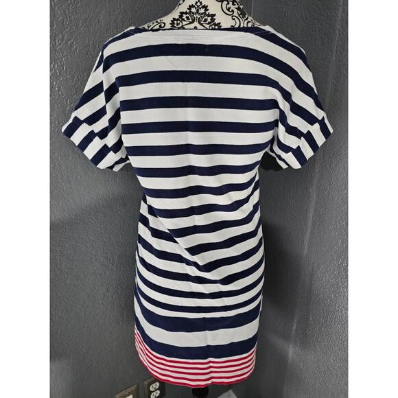 Women's Vineyard Vines Striped Dress Short Sleeve Red White Blue Size X Small - Picture 10 of 13